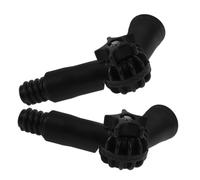 WRITWAA Adaptateur D'angle 2pcs pour Rallonges de Poteau, Embout Fileté Coudé en Plastique Noir, Compatible Balai et Brosse pour Nettoyage et Peinture