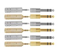 WRITWAA Adaptateur Jack Stéréo Audio, Convertisseur 6,5mm vers 3,5 MM | Contacts Plaqués Or, Connexion Rapide, Corrige L’incompatibilité, pour Interfaces, Smartphones, Réunions