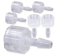 WRITWAA Adaptateur Luer Lock PP 32 MM Kit 8 Pièces Connecteur de Tuyau Interne Spiralé pour Usage Laboratoire Biochimie et Équipement Industriel Raccord Étanche Antidérapant Solide