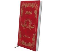 WRITWAA Agenda 2026 A6 Rouge - Carnet de Gestion du Temps Planificateur Quotidien, Hebdomadaire et Mensuel - Organisateur Professionnel pour Suivi des Habitudes et Productivité au Bureau