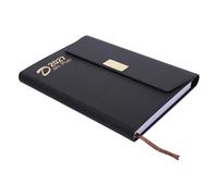 WRITWAA Agenda 2027 Élégant en Cuir Pu Noir Onglets Mensuels et Papier Supérieure pour Prise de Notes et Organisation Vie Quotidienne