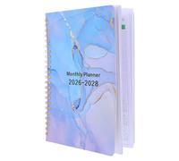 WRITWAA Agenda 2028 Élégant en Papier et Métal Calendrier Mensuel, Expérience D'écriture Stable, Facile à Transporter pour Bureau et Voyage
