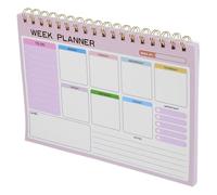 WRITWAA Agenda Hebdomadaire en Papier Rose Reliure Double Spirale Grand Espace D'écriture Semainier de Travail Pratique et Organisé pour Bureau et École