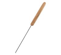 WRITWAA Aiguille à Appâter Les Carpes, Enfile-ver en Acier Inoxydable | Manche en Bois Khaki, Sable Rouges Vivants, Pêche en Eau Douce