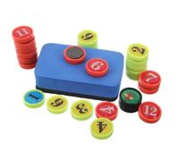 WRITWAA Aimants pour Tableau de Football Magnétique avec Éponge Effaceur, Design Compact en Plastique Léger et Résistant pour Entraînement de Football en Intérieur