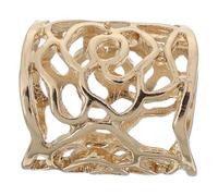 WRITWAA Anneau Doré Boucle Écharpe Creuse Forme De Rose Accessoire De Mode Pour Châle Décoration Élégante