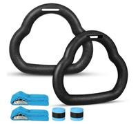 WRITWAA Anneaux de Gymnastique pour Activité Physique et Entraînement pour Garçon et Filles avec Sangles Réglables en Toile, Capacité 150kg, Équipement Fitness Intérieur