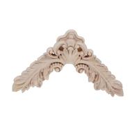 WRITWAA Applique Bois Sculpté Non Peint Décor Classique pour Meubles Portes Armoires Décoration Murale Collant Meuble Bois Applique