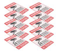WRITWAA Autocollants D’avertissement Vidéo pour Caméra de Sécurité 10 Feuilles 14,7 X 9,9 Cm Panneaux de Vidéosurveillance Adhésifs Résistants et Étanches pour Surveillance Extérieure