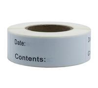 WRITWAA Autocollants de Date D'enregistrement Anglais Adhésifs Diy, Rouleau D'étiquettes Tout Usage en Papier Naturel, Résistants la Décoloration, pour Organisation Bureau, Fournitures
