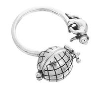 WRITWAA Bague D'aromathérapie Chat Vintage en Cuivre Argenté Artisanat Creux Délicat et Diffuseur D'huile Essentiel Réglable pour Usage Quotidien