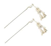 WRITWAA Baguettes à Cheveux Chinoises 2 Pièces Épingle à Cheveux Lanterne Pompon Accessoires De Coiffure Pour Femmes Longueur 16 Cm Pour Chignons Et Élégantes
