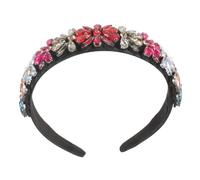 WRITWAA bandeau de diamant bandeaux rembourrés pour femmes casque floral bonjour Branché Bande de cheveux Coiffure Accessoires de cheveux des femmes bandeau à fleurs strass Rosé