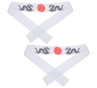 WRITWAA Bandeau de Karaté Japonerie en Polyester Blanc, Facile à Porter et Offrant Un Maintien, Style Créatif Japonerie pour Costumes de Karaté et Activités Sportives