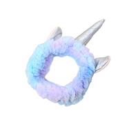 WRITWAA Bandeau Élastique Licorne Pour Cheveux Mignon En Peluche Pour Femmes Accessoires Pour Cheveux Bandeaux Pour Filles Couvre-Chefs De Fête Bandeau De Fête Bleu