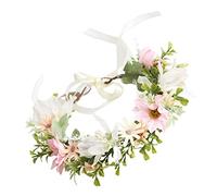 WRITWAA Bandeau Floral Réglable Marguerite Pour Mariage Couronne De Fleurs Accessoire De Chic Vintage