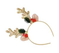 WRITWAA Bandeau Serre-tête Noël Cornes de Renne avec Clochettes Léger pour Fête de Noël Accessoire Cheveux Festif Élégant