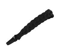 WRITWAA Bandeau Vintage Femme Bandeaux De Cheveux Postiche Tresser Accessoires De Cheveux Queue De Cheval Groupe Tressé Coloré Bouclé Élégant Long Fil Haute Température Noir