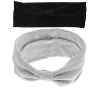 WRITWAA Bandeaux Élastiques Confortables et Respirants Lot de 2 en Coton pour Femme Larges et Absorbants, pour Sport, Yoga ou Running