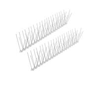 WRITWAA Bandes Anti-Pigeons 2 Pièces 50 CM à Pointes en Acier Inoxydable 60 Pics Barrière de Protection Extérieure pour Balcon Fenêtres Anti-Oiseaux et Animaux