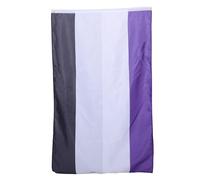 WRITWAA Bannière Arc-en-ciel Asexuelle 90x150 Cm en Polyester Résistant aux Uv, Drapeau de Sensibilisation la Fierté Non Sexuelle pour Décoration Extérieure et Événements Lgbtq, Support