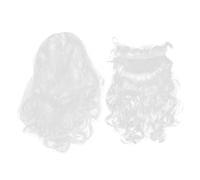 WRITWAA Barbe De Père Noël Et Perruque De Noël Accessoires De Déguisement De Fête Pour Fêtes