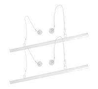 WRITWAA Barres Suspendre PVC 2 Pièces 40 CM Crochets Chaîne pour Cadres d'Affiches et Décoration Murale Intérieure