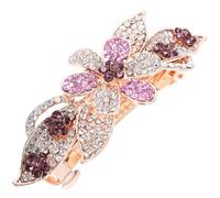 WRITWAA Barrette à Cheveux Cristal pour Femmes et Filles en Alliage Clip à Ressort, Pince Décorative Élégante pour Anniversaire ou Bal, Ne Tombe Pas Facilement
