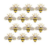 WRITWAA Bijoux Abeilles en Alliage de Zinc 12pcs pour Nail Art Diy, Résistants la Déformation et Adaptés aux Garçon et Filles, Accessoires Manucure Créatifs et Uniques