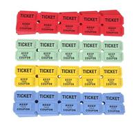 WRITWAA Billets de Tombola Multicolores 200 Pièces Papier, Tickets Fête et Événements, Billets D'entrée pour Jeu, Loterie et Tirage au Sort, Usage Carnaval et Soirée