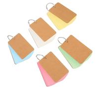 WRITWAA Blocs-notes Soi-même en Papier Kraft 5 Pièces, Cartes Mémoire Vierges pour Écriture Créative et Apprentissage, Format Portable Anneaux de Reliure