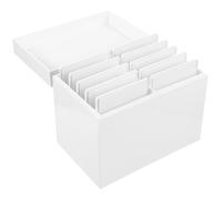 WRITWAA Boîte 1 Pièce boîte de rangement pour les cils Maquillage cas d'extension de cils boîtes à cils faux cils greffage porte-cils conteneur de greffe de cils Acrylique blanche
