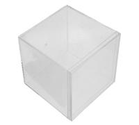 WRITWAA Boîte à Bonbons Carrée Transparente en Plastique 500ml Couvercle pour Mariage et Shower, Organiseur Élégant et Protecteur pour Présentation et Rangement