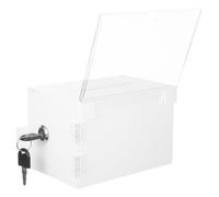 WRITWAA Boîte à Dons Acrylique Transparente avec Serrure Sécurisée, Design Moderne et Polyvalente pour École et Bureau, Urne à Suggestions Élégante et Pratique