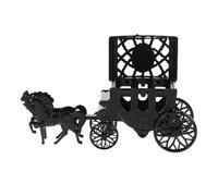 WRITWAA Boîte à Dragées en Plastique Noir Forme Carrosse Royal, Boîte à Bonbons Mariage pour Fête et Décoration, Coffret Présent Élégant pour Biscuits et Sachets de Friandises