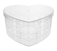 WRITWAA Boîte à Fleurs en Acrylique Transparente de Cœur Support 33 Trous pour Fleurs Préservées Coffret Présent pour Emballage Floral Jardinière Stabilisée pour Compositions