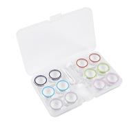 WRITWAA Boîte à Lentilles de Contact 6 Pièces Compactes Porte-Objectif Portable, Matériau Solide, Couleurs Assorties, Étui de Voyage Pratique pour Nettoyage et Rangement, Usage Quotidien