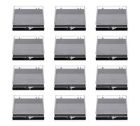 WRITWAA Boîte à Ongles Noir en Plastique Couvercle, Structure Solide pour Rangement et Exposition, 12 Pièces pour Boutique ou Comptoir
