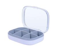 WRITWAA boite à portable boite à pilule portable travel organizer pilullier boã®tes de stockage pilulier de voyage petit mini rangement accessoire Light Grey