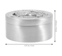 WRITWAA Boîte à Souvenirs de Ma Première Boucle en Acier Inoxydable Boîte de Rangement pour Premiers Cheveux de Bébé Ronde Couleur Étain Antique Présent Solide pour Mémoire Infantile