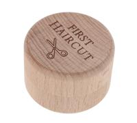 WRITWAA Boîte à Souvenirs pour Bébé en Bois de Hêtre 5 X 5 X 3,5 Cm, Petite Boîte Commémorative pour Cordons et Première Coupe de Cheveux, pour Présent Naissance et Rangement Sécurisé