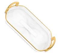 WRITWAA boîte de rangement de maquillage plat de service rectangulaire plateau de service pour la nourriture plateau de rangement rectangulaire plateau rectangulaire assiette de service pp