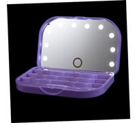 WRITWAA Boîte De Rangement Led Pour Faux Cils Organisateur De Cils Avec Lampe Pour Usage Quotidien Et Voyages