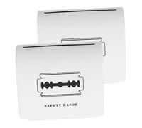 WRITWAA Boîte de Rangement pour Lames de Rasoir, Étui Sûr en Tôle d'acier, 2 Pièces, pour Salon ou Maison, Collecteur de Déchets