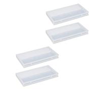 WRITWAA Boîte De Rangement Pour Têtes De Meulage Ongles 24 Trous Transparente 4 Pièces Pour Manucure Professionnelle Nail Art Usage Salon Et Maison