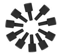 WRITWAA Boîte de Rangement pour Vernis à Ongles 10ml en Verre Noir 10pcs Pinceau Nylon Bien Scellé pour Manucure DIY et Soins Ongles