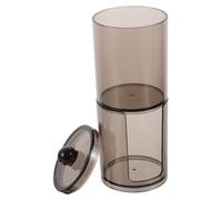 WRITWAA Boîte Distributrice Coton Tiges Noire Transparente Rangement Plastique Compact pour Salle de Bain Organisateur Pratique pour Floss Picks et Clips Cheveux Conteneur Durable et