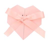 WRITWAA Boîte mariage Valentin femme papier invité épouser cœur boite mini cartons bague coeur rose de rouges proposition de porteur de l'anneau anneau mené polyester