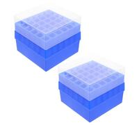 WRITWAA Boîte pour Tubes à Essai de Laboratoire 2 Pièces 36 Compartiments pour 10/15 Ml Plastique Solide Congélation Basse Température Rangement Organisé Numérotation