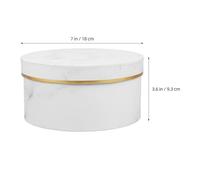 WRITWAA Boîte Présent Marbrée Blanche Petit Format 18X9 CM en Papier pour Emballage Fleurs Boîte D’Arrangements Floraux et Bouquet pour Mariage Saint-Valentin et Décorations Festives